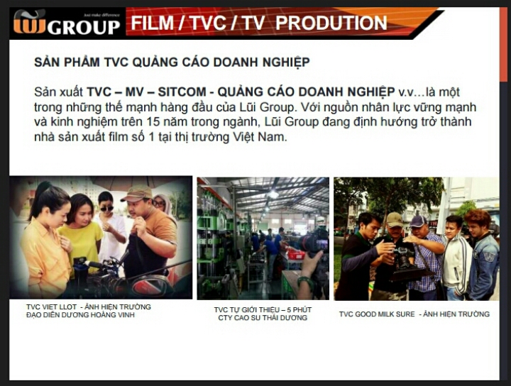 Sản xuất TVC cho doanh nghiệp - Sản Xuất Quảng Cáo TVC LUI Film - Công Ty Cổ Phần Legend U And I Film